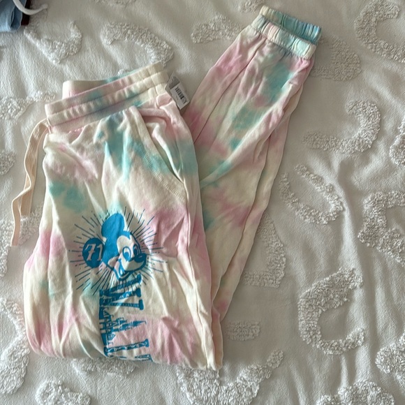 Disney women’s small pink blue tie dye joggers - Picture 1 of 4
